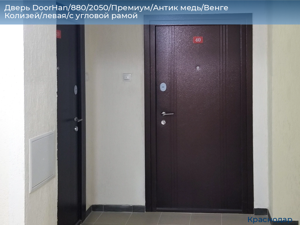Дверь DoorHan/880/2050/Премиум/Антик медь/Венге Колизей/левая/с угловой рамой, https://krasnodar.doorhan.ru