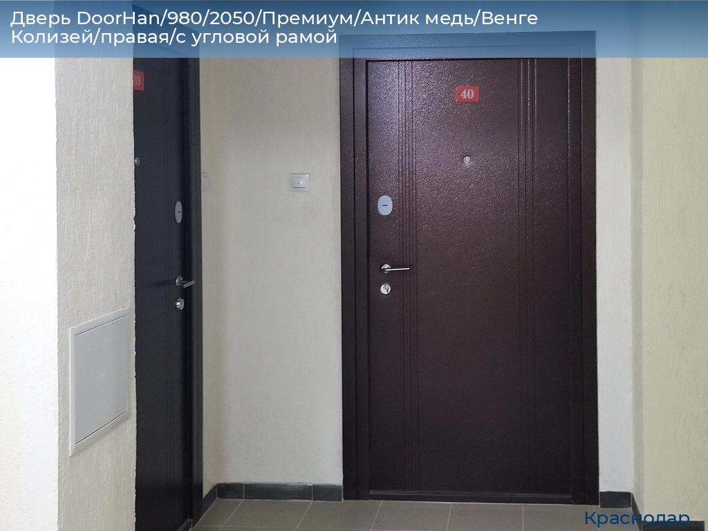 Дверь DoorHan/980/2050/Премиум/Антик медь/Венге Колизей/правая/с угловой рамой, https://krasnodar.doorhan.ru