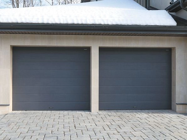 Cекционные ворота 3300х2400 мм антрацитовые DoorHan RSD02, https://krasnodar.doorhan.ru